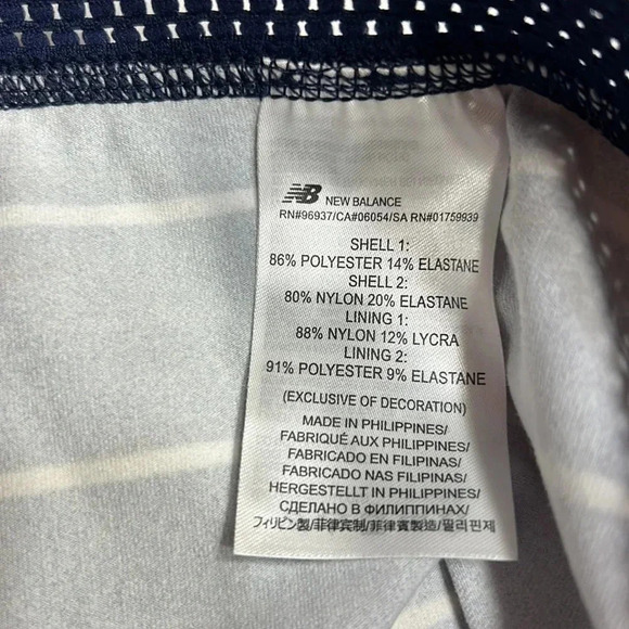 NEW BALANCE BLUE  WITH WHITE STRIPES NWT XL TOURNAMENT SKORT - Picture 10 of 16